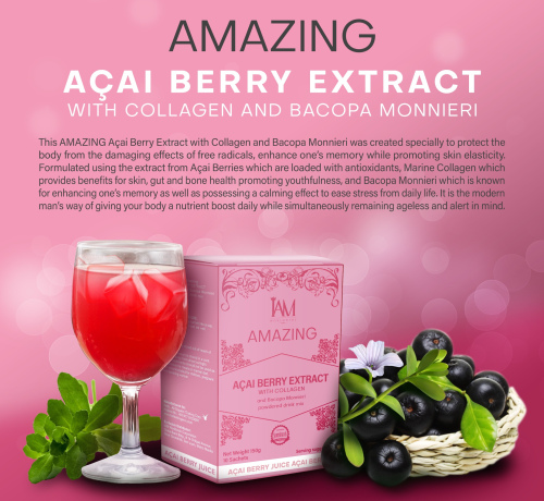 Amazing Acai Berry Extract with Collagen and Bacopa Monnieri